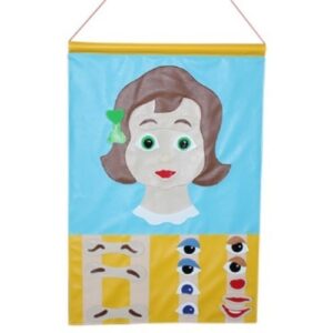 "Эмоции (Алёна)" панно настенное с дидактическими элементами. 500х700 мм.