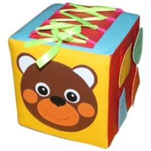 Куб дидактический "Медвежонок". 200х200х200 мм.