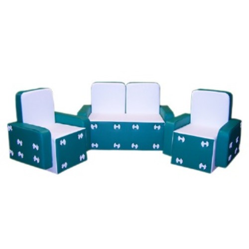 «Бантик без столика» комплект зелено-белый «Бантик без столика» комплект зелено-белый