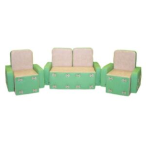 «Бантик без столика» комплект салатово-бежевый