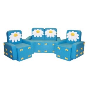 «Бантик с аппликацией без столика» комплект голубой