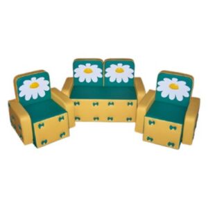 «Бантик с аппликацией без столика» комплект желто-зеленый