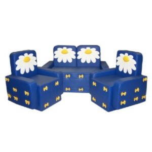 «Бантик с аппликацией без столика» комплект синий