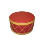 «Пуфик-барабан» - красный. Диаметр 350 мм., высота 200 мм.