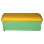Кушетка без подлокотников большая желто-салатовый. 1000х500х290 мм.
