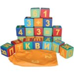 «Набор Веселые кубики» (буквы, цифры). 200х200х200 мм.