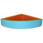 Сухой бассейн на каркасе угловой (разборный). радиус 1650 мм., высота бортика 400 мм., S-150 мм.