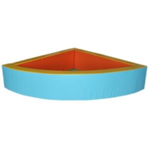 Сухой бассейн на каркасе угловой (разборный). радиус 1650 мм., высота бортика 400 мм., S-150 мм.