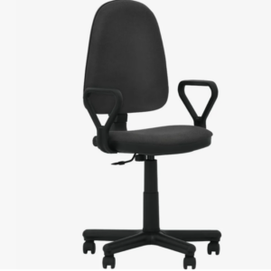 Кресло офисное, с подлокотниками и высокой спинкой