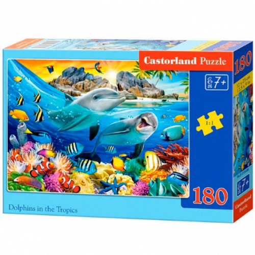 Пазл Дельфины в тропиках Пазл Дельфины в тропиках