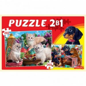 Пазл «МАКСИ 2 в 1 Домашние любимцы»
