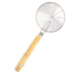 Шумовка сетчатая нерж. с деревянной ручкой Д=230мм, длина ручки 360мм.