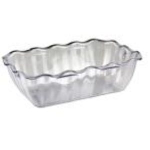 Салатник с волнистыми краями пластик 4,0 л, (прозрачный)