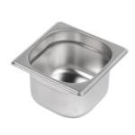Гастроемкость без крышки нерж. GN-1/6 глубина 100, 1,7 л. (176х162х100 мм)