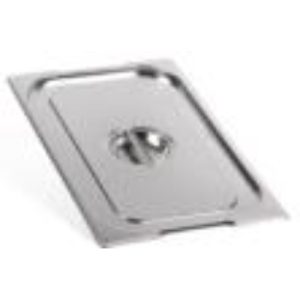 Крышка гастроемкости GN-1/2 нержавеющая 325х265 мм. (с вырезом под ручки гастроемкости) (с ручкой)