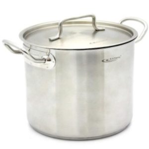 Кастрюля (нержав.) 13,0л., d-28см, h-21см тройное дно (индукция), металл.кр.