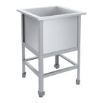 Ванна моечная сварная односекционная 530х530х870 мм, из нерж. стали 0,5 мм, каркас из оцинк. стали