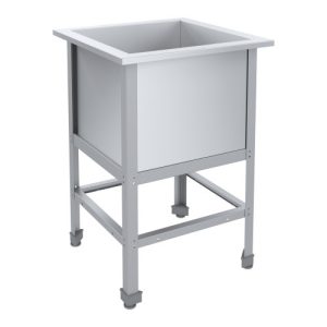 Ванна моечная сварная односекционная 530х530х870 мм, из нерж. стали 0,5 мм, каркас из оцинк. стали