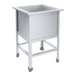 Ванна моечная сварная односекционная 530х530х870 мм, из нерж. стали 0,5 мм, каркас из нерж. стали