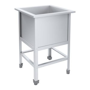 Ванна моечная сварная односекционная 530х530х870 мм, из нерж. стали 0,5 мм, каркас из нерж. стали