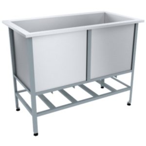 Ванна моечная сварная (котломойка) 1100х600х870 мм, из нерж стали 0,8 мм, каркас окраш. уголок