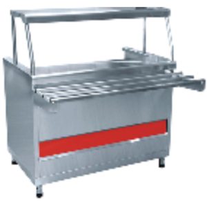 Мармит 1-х блюд 2 конфорки ПМЭС-70КМ "АСТА" (1120x705(1030)x1240мм, полн. нерж., с подсветкой, 2,14 кВт, 400/230В)