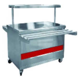 Прилавок горячих напитков ПГН-70ПМ (стол нейтральный) передвижной (1120x720(1370)x1341мм, полка, подсветка)