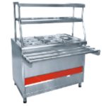 Мармит 2-х блюд с г/ёмкостями ПМЭС-70КМ-60 "АСТА" (1120x705(1030)x1482 мм, полн. нерж., с подсветкой, 1,2кВт, 230В)