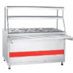 Мармит 2-х блюд с 7 г/ёмкостями ЭМК-70КМ-01 паровой "АСТА"(1500x705(1030)x1485, 2 подогреваемые полки, подсветка, 1500 мм)