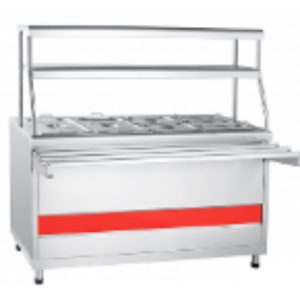 Мармит 2-х блюд с 7 г/ёмкостями ЭМК-70КМ-01 паровой "АСТА"(1500x705(1030)x1485, 2 подогреваемые полки, подсветка, 1500 мм)