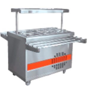 Прилавок холодильный ПВВ(Н)-70ПМ-НШ (откр., полка с подсветкой,1120 мм.) /вся нерж.