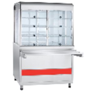Прилавок-витрина тепловой ПВТ-70КМ "АСТА" полностью нерж., закрытый