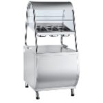 Прилавок для столовых приборов ПСПХ-70М "ПАТША" полностью нерж., с хлебницей