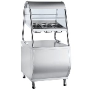 Прилавок для столовых приборов ПСПХ-70М "ПАТША" полностью нерж., с хлебницей