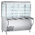 Прилавок-витрина холодильный ПВВ(Н)-70М-С-НШ "ПАТША" полностью нерж.