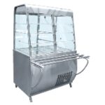 Прилавок-витрина холодильный ПВВ(Н)-70Т-С-НШ "ПРЕМЬЕР" полностью нерж.