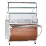 Мармит 2-х блюдЭМК-70Тпаровой(3 полки,подсветка,с гастр,1120 мм)кашир.(1120x766(1024)x1624 мм, 230В)