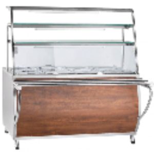 Мармит 2-х блюд ЭМК-70Т-01 пар.(3 полки,подсветка,с гастр,1500 мм)кашир.(1500x766(1024)x1624мм,230В)