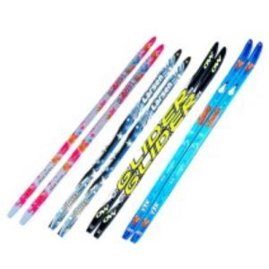 Пластиковые лыжи STC с насечкой (90-100см)