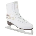 Коньки фигурные PARIS LUX fur с подсветкой, белый размер 30
