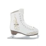 Коньки фигурные LE FLEUR leather 50/50% , белый, размер 32