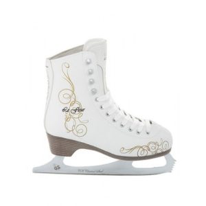 Коньки фигурные LE FLEUR leather 50/50% , белый, размер 32