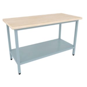 Стол кондитерский 1500х700х875(895) мм, столешница дерево - бук, каркас окрашенный