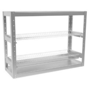 Стеллаж для стаканов ЭКОНОМ (сетки хром., каркас оцинкованный разборный) 900х300х660 мм.