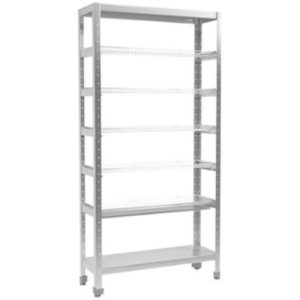 Стеллаж для стаканов ЭКОНОМ (сетки хром., каркас оцинкованный разборный) 900х300х1800 мм.