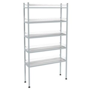 Стеллаж для стаканов ЭКОНОМ (сетки хром., каркас окраш), 895х270х1680(1700) мм.