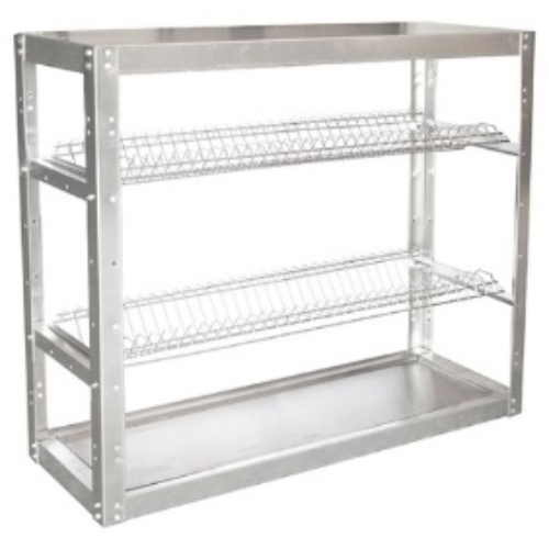 Стеллаж для тарелок СТАНДАРТ (сетки хром., каркас нерж разборный),905х315х760мм, 4=140 Стеллаж для тарелок СТАНДАРТ (сетки хром., каркас нерж разборный),905х315х760мм, 4=140