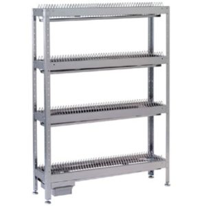 Стеллаж для тарелок (нержавеющая сталь, разборный) 600х300х1650 мм.
