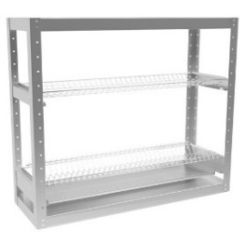 Стеллаж для тарелок и стаканов ЭКОНОМ (сетки хром, каркас оцинков, разб.)900х300х760 мм. Стеллаж для тарелок и стаканов ЭКОНОМ (сетки хром, каркас оцинков, разб.)900х300х760 мм.