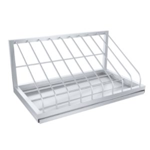 Полка для кухонных досок, нерж.600х350х280 мм.